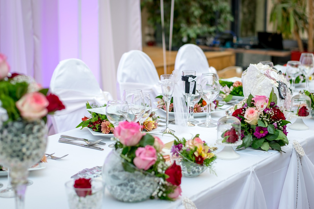 wedding reception table setting 1284245